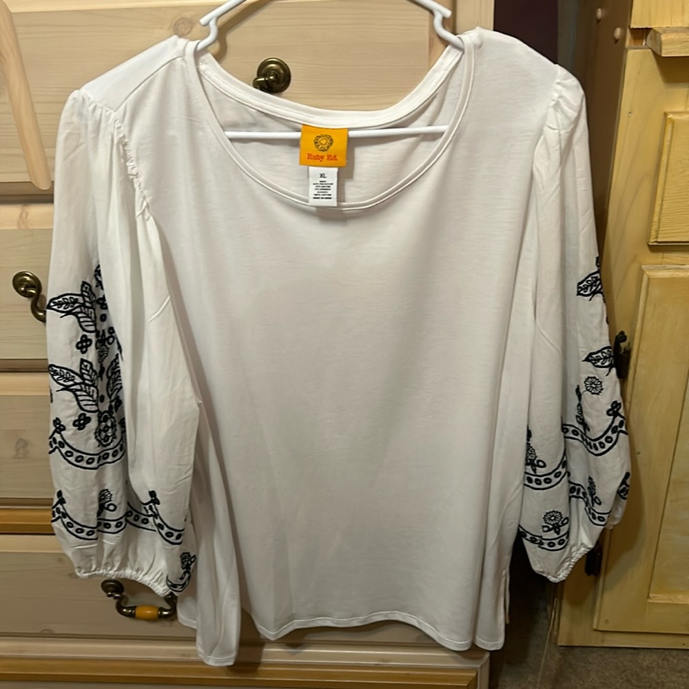 White Ruby Rd Blouse